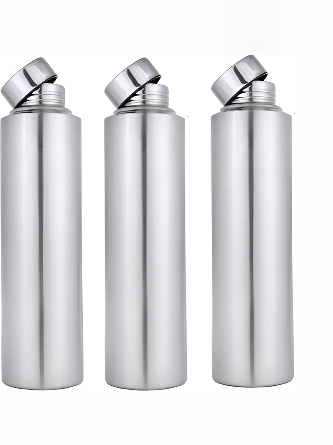 

STEEPLE Silver-Toned 3 Pieces Stainless Steel Solid Water Bottle