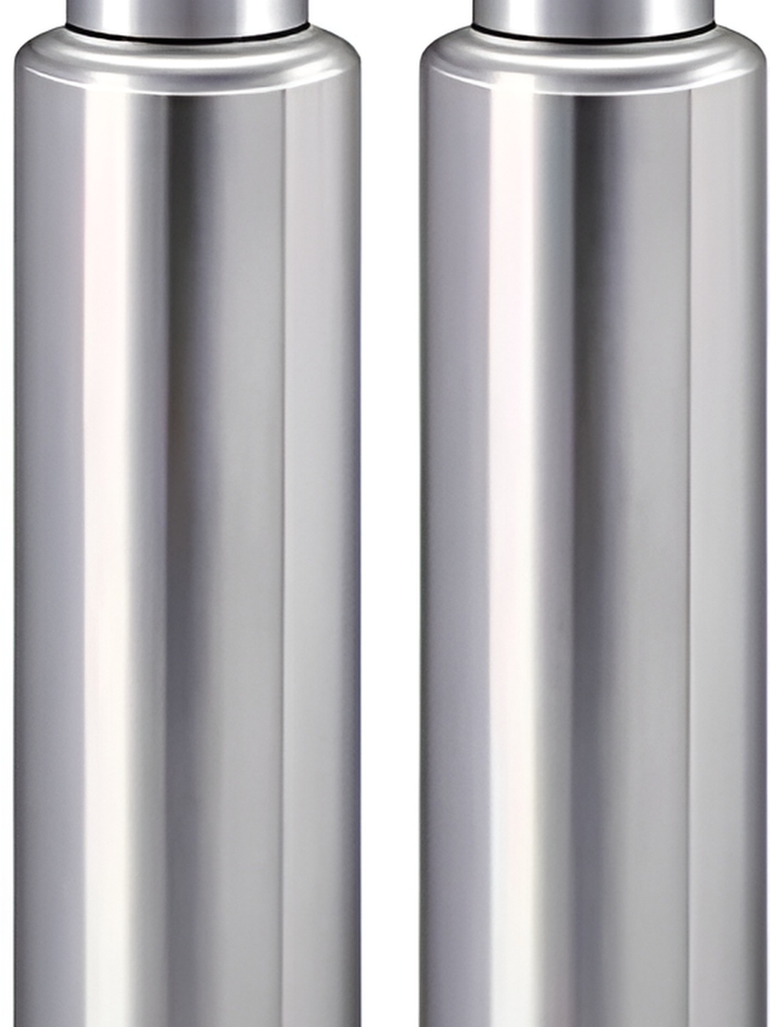 

STEEPLE Silver-Toned 2 Pieces Stainless Steel Solid Water Bottle 1 ltr