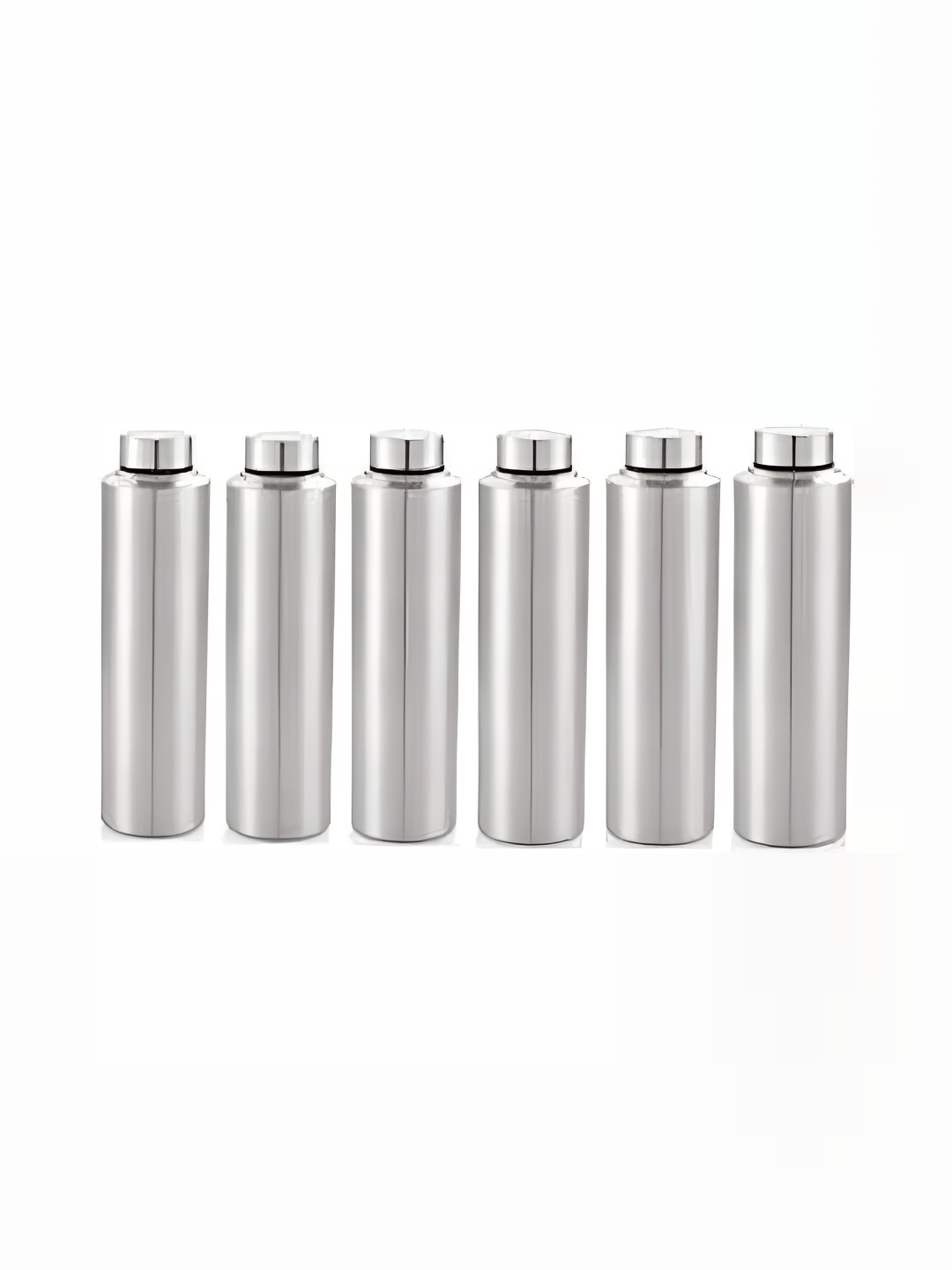 

STEEPLE 6 Pieces Stainless Steel Solid Water Bottle, Silver