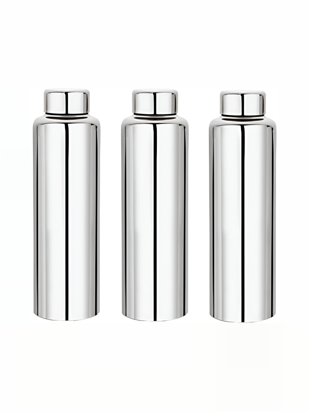 

STEEPLE Silver-Toned 3 Pieces Stainless Steel Water Bottles 1 L