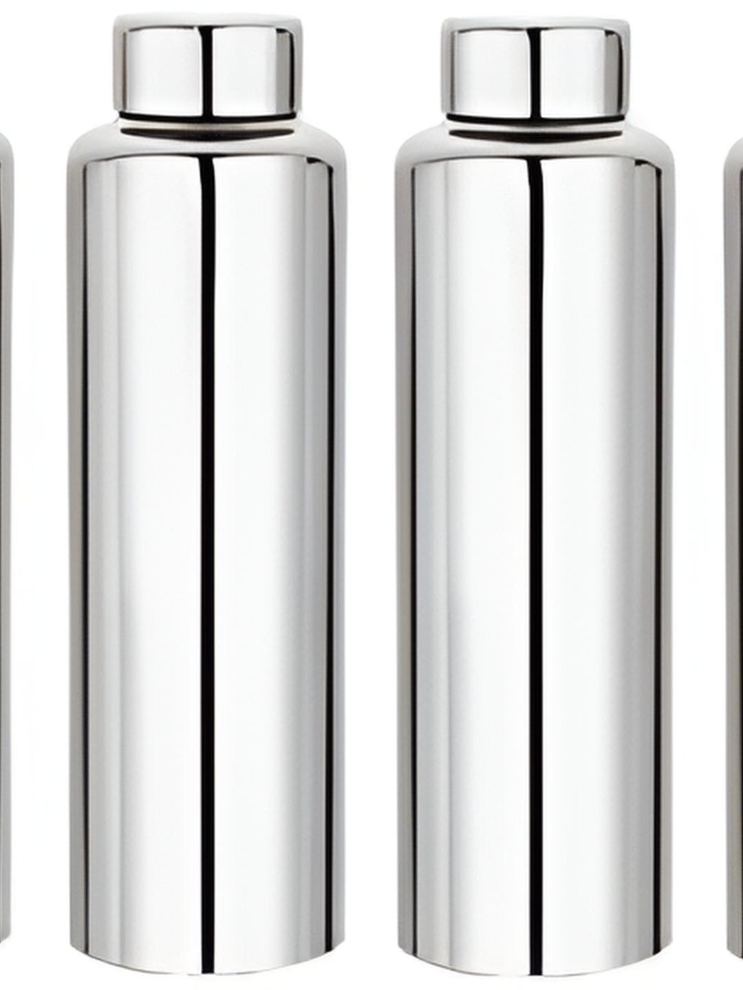 

STEEPLE Silver Toned 6 Pieces Stainless Steel Water Bottles 1 L
