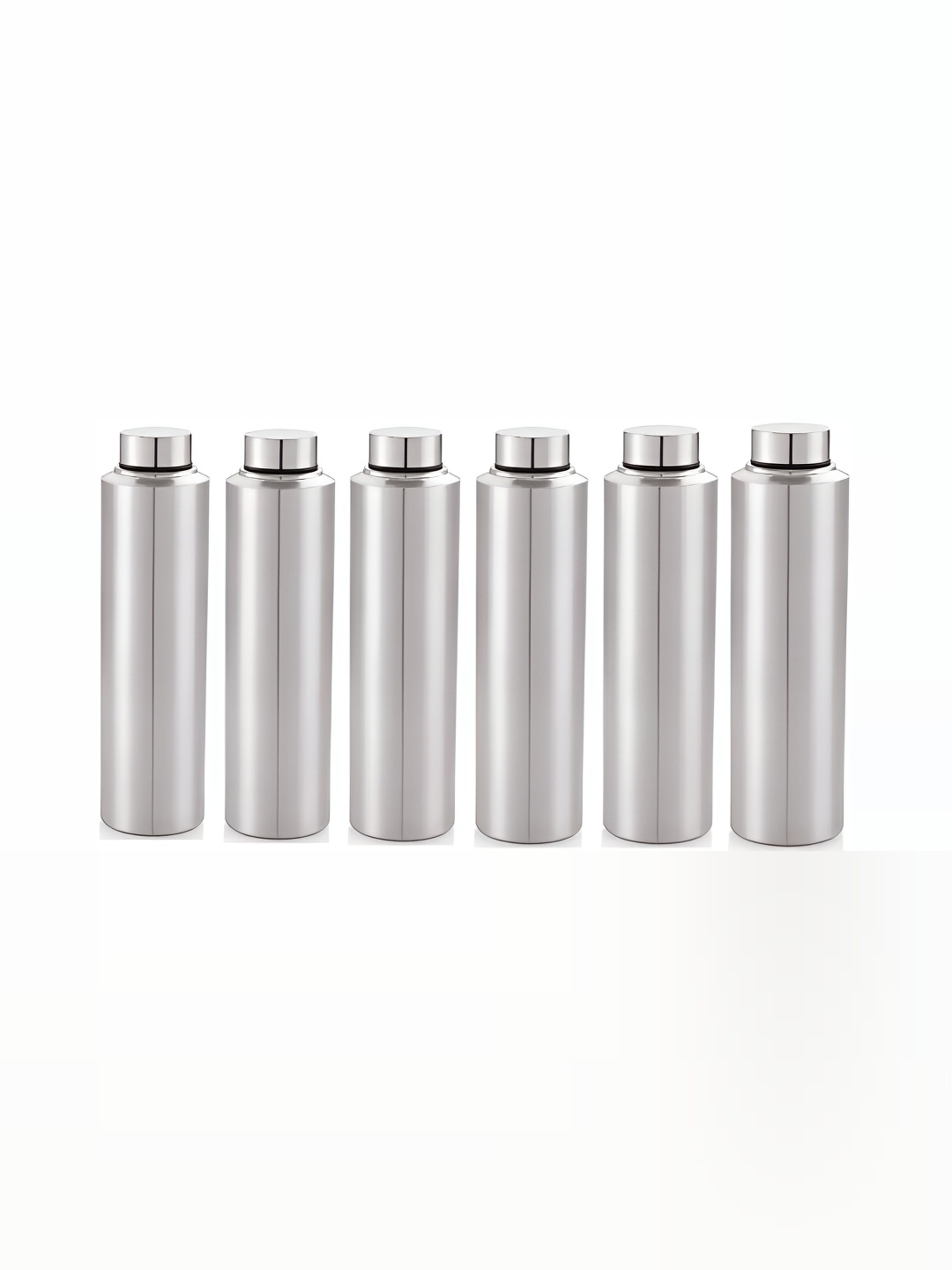 

STEEPLE Silver-Toned 6 Pieces Stainless Steel Water Bottles 1 L