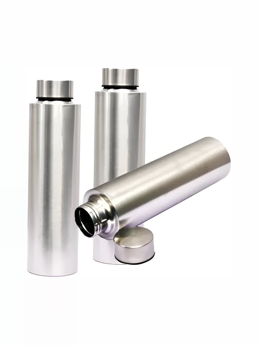 

STEEPLE Silver-Toned 3 Pieces Stainless Steel Water Bottles