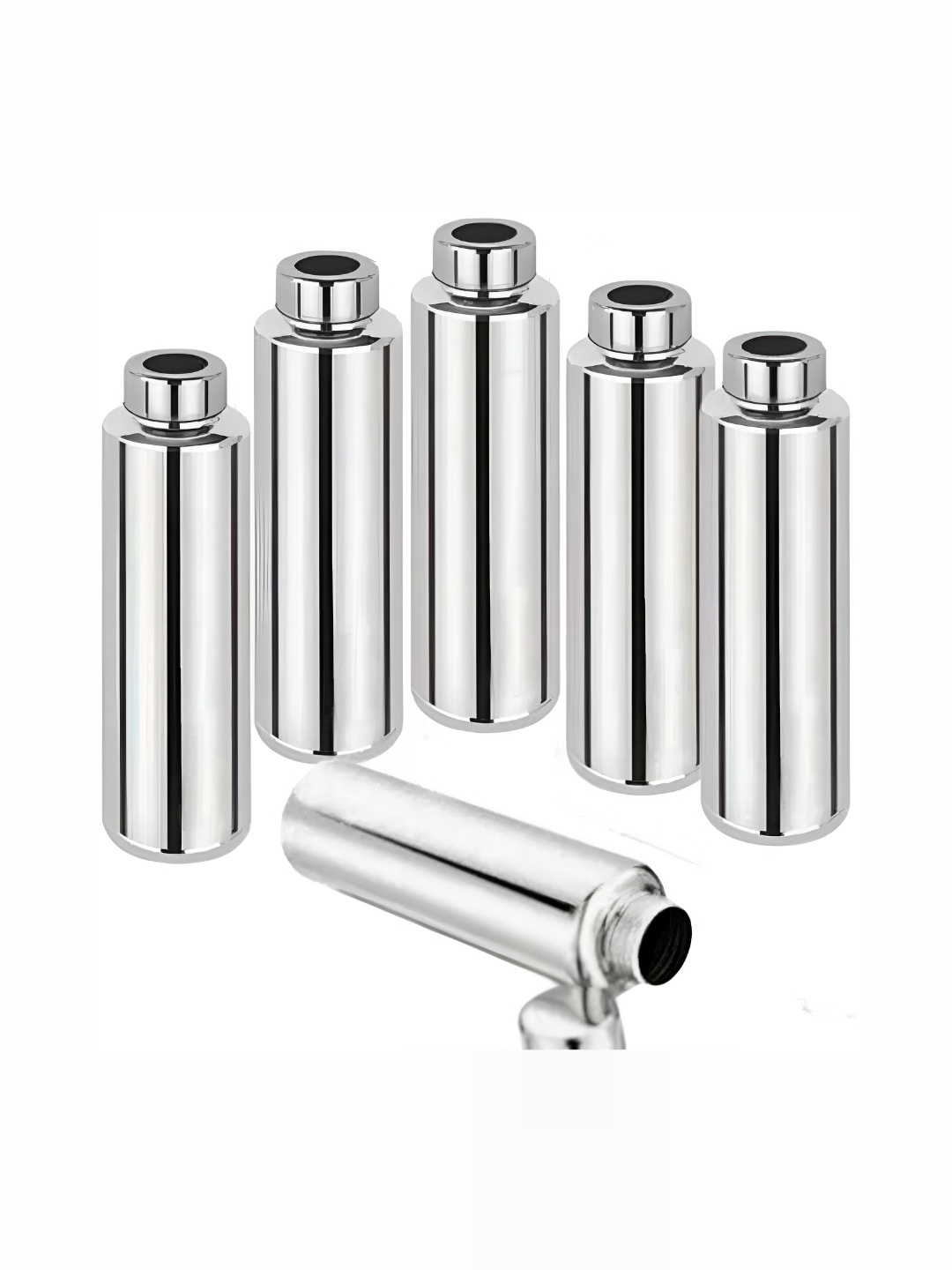 

STEEPLE Silver-Toned 6 Pieces Stainless Steel Solid Water Bottle