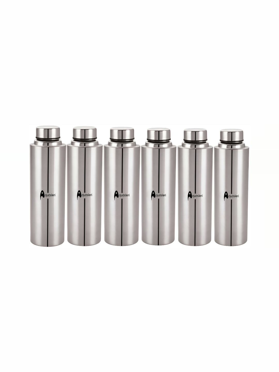 

STEEPLE Silver-Toned 6 Pieces Stainless Steel Solid Water Bottles 500 ml Each