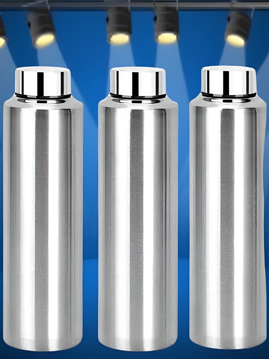 

STEEPLE Silver-Toned 3 Pieces Stainless Steel Water Bottles 1 L