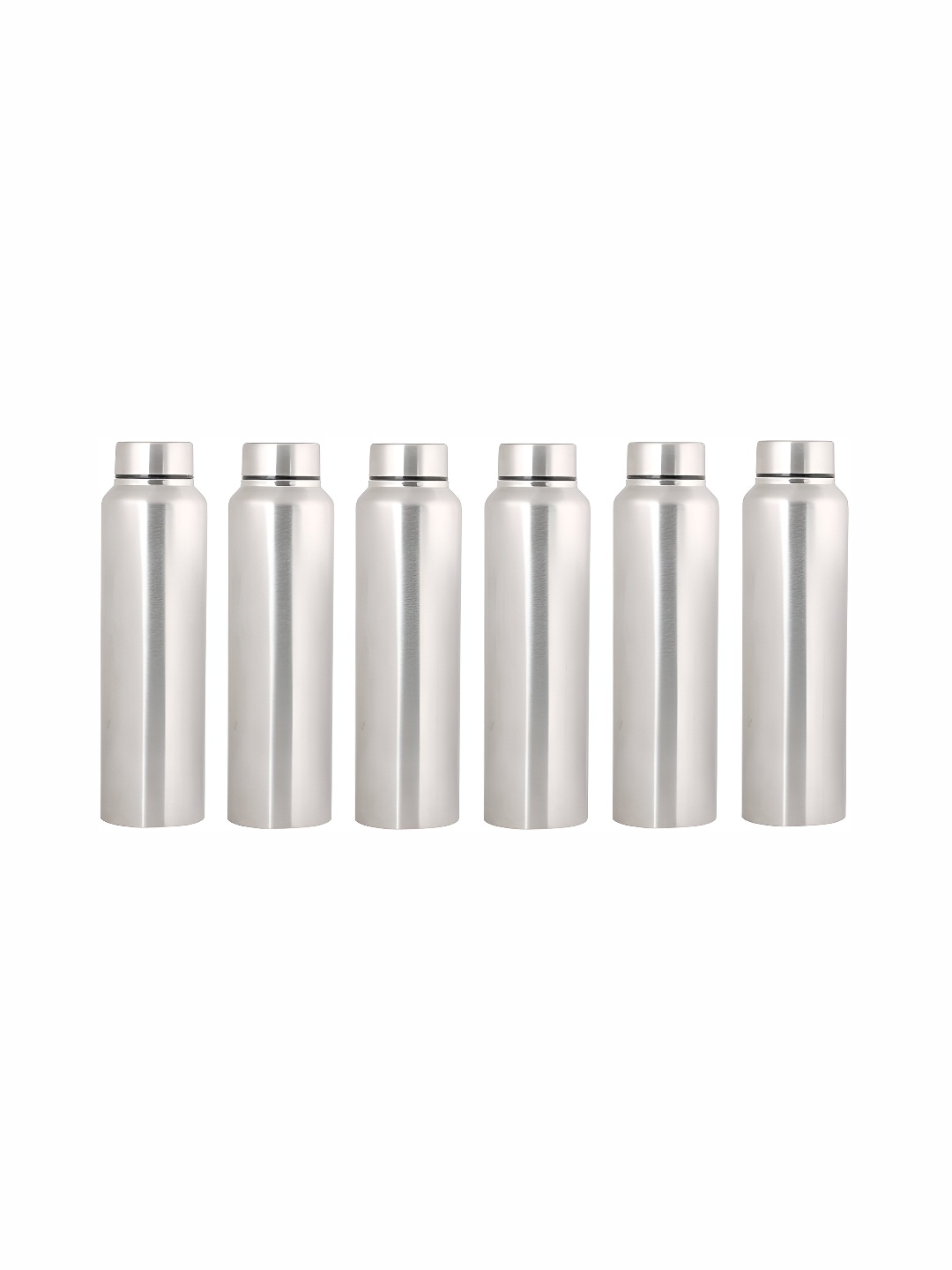 

STEEPLE Silver-Toned 6 Pieces Stainless Steel Solid Water Bottle 1 ltr