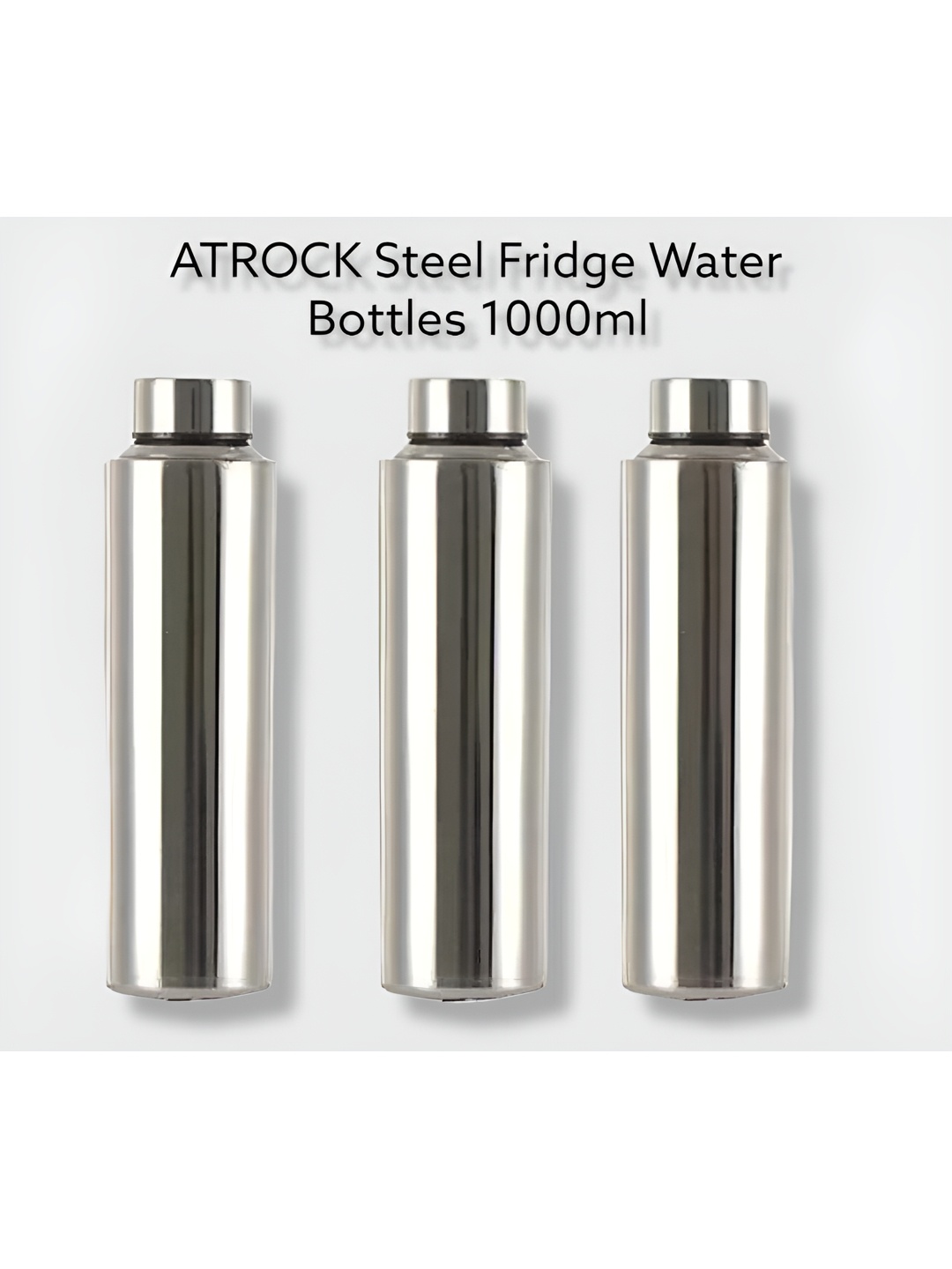 

STEEPLE Silver-Toned 3 Pieces Stainless Steel Water Bottle