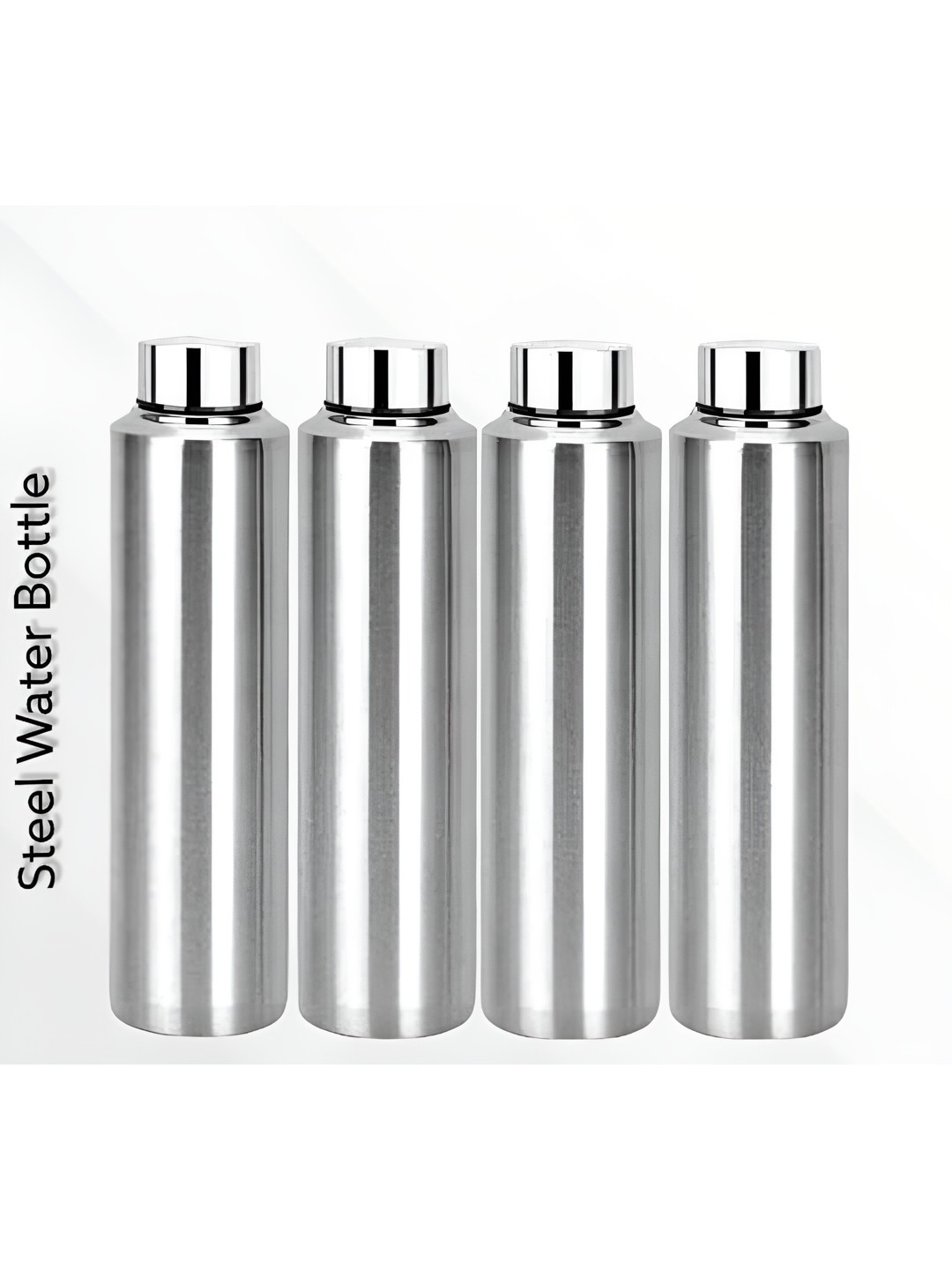 

STEEPLE Silver-Toned 4 Pieces Stainless Steel Water Bottle 1 L Each
