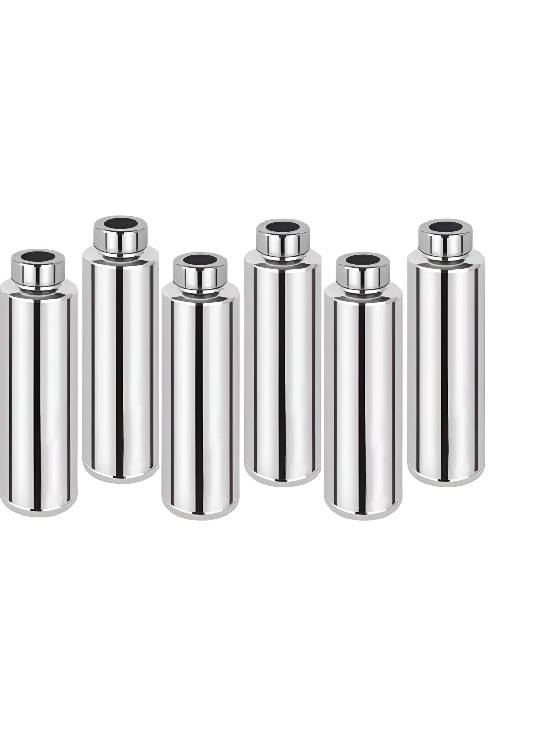 

STEEPLE Silver-Toned 6 Pieces Stainless Steel Solid Water Bottles 1 ltr Each