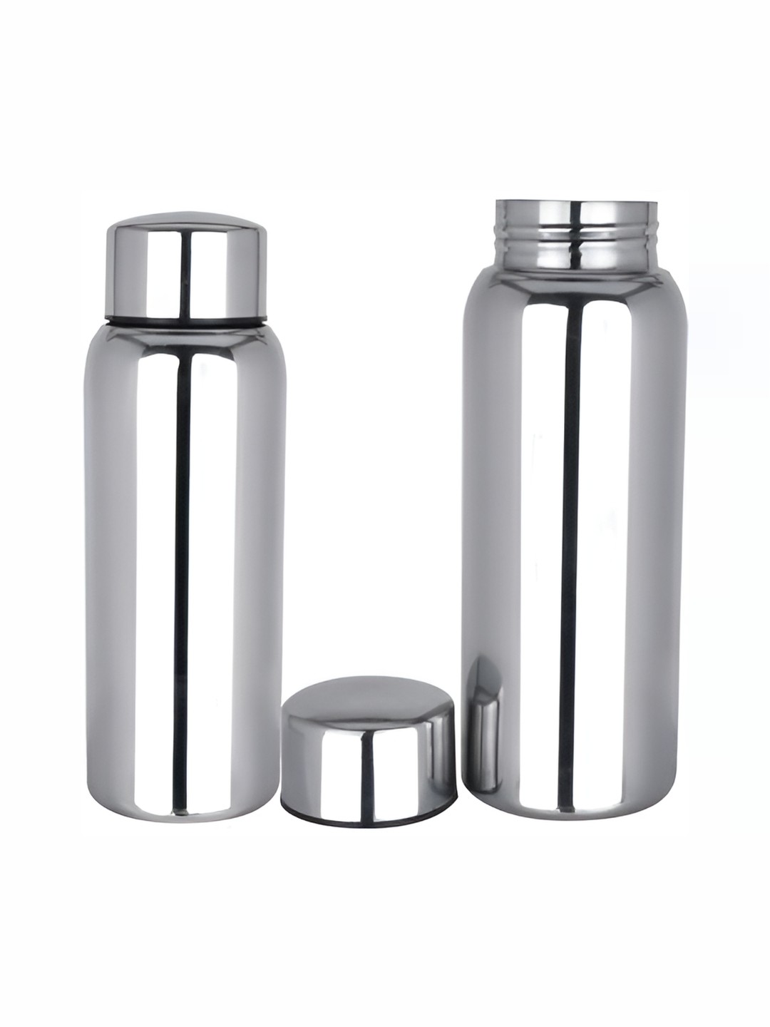 

STEEPLE 2 Pieces Stainless Steel Solid Water Bottle, Silver