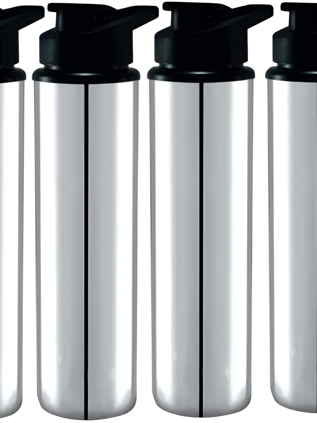 

STEEPLE Silver-Toned & Black 6 Pcs Stainless Steel Water Bottle 850 ml