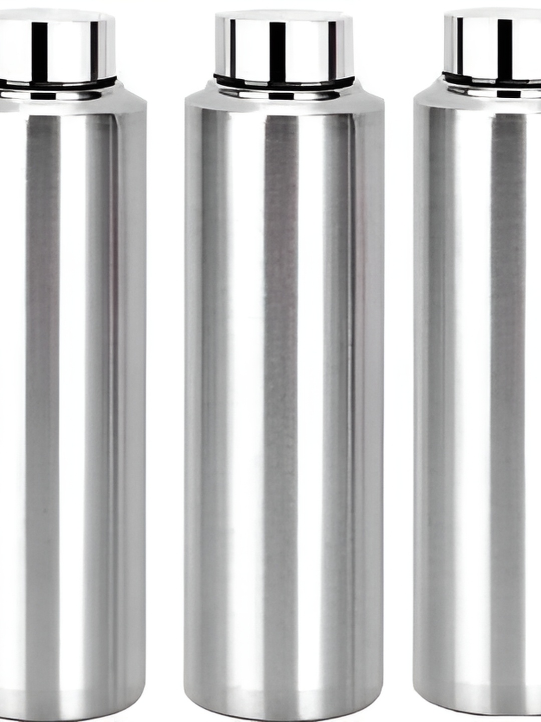 

STEEPLE Silver-Toned 3 Pieces Stainless Steel Solid Water Bottle 1 ltr