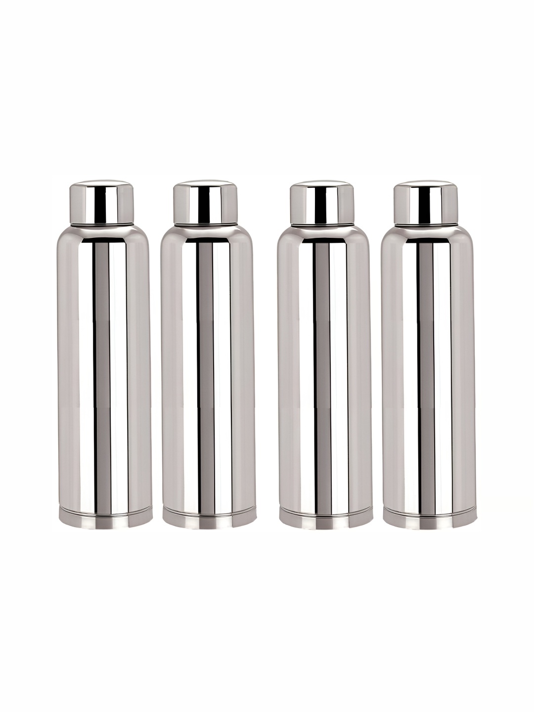 

STEEPLE Silver-Toned 4 Pieces Stainless Steel Solid Water Bottle