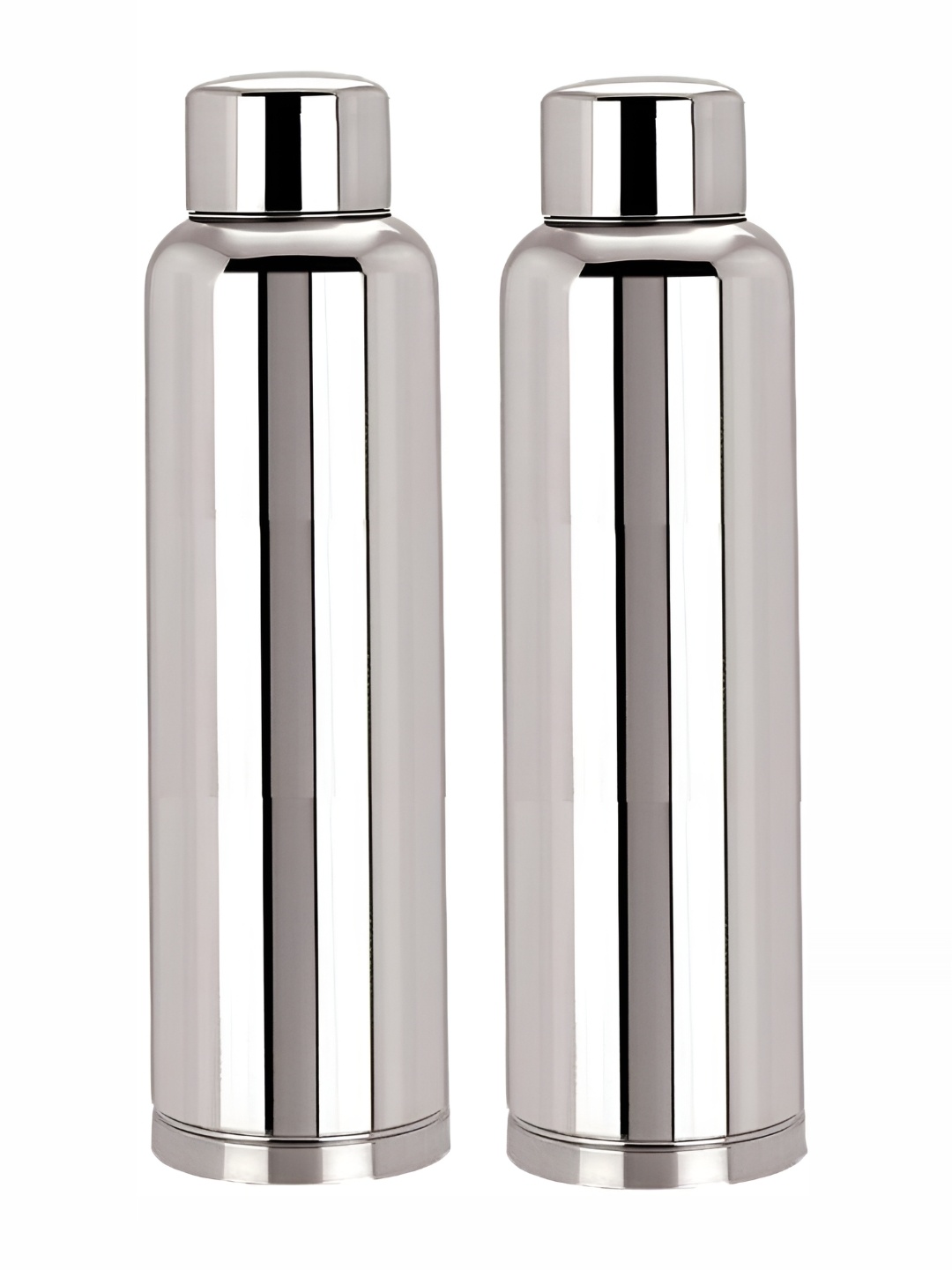 

STEEPLE Silver-Toned 2 Pieces Stainless Steel Water Bottle 1L