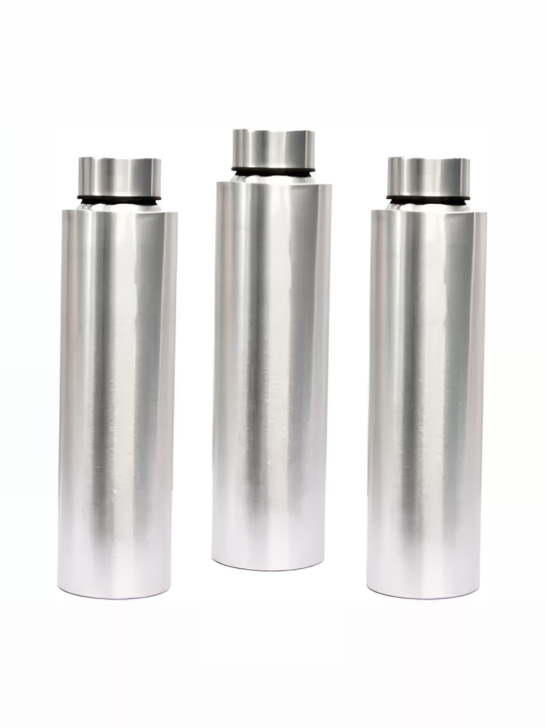 

STEEPLE Silver-Toned 3 Pieces Stainless Steel Water Bottles 1 L