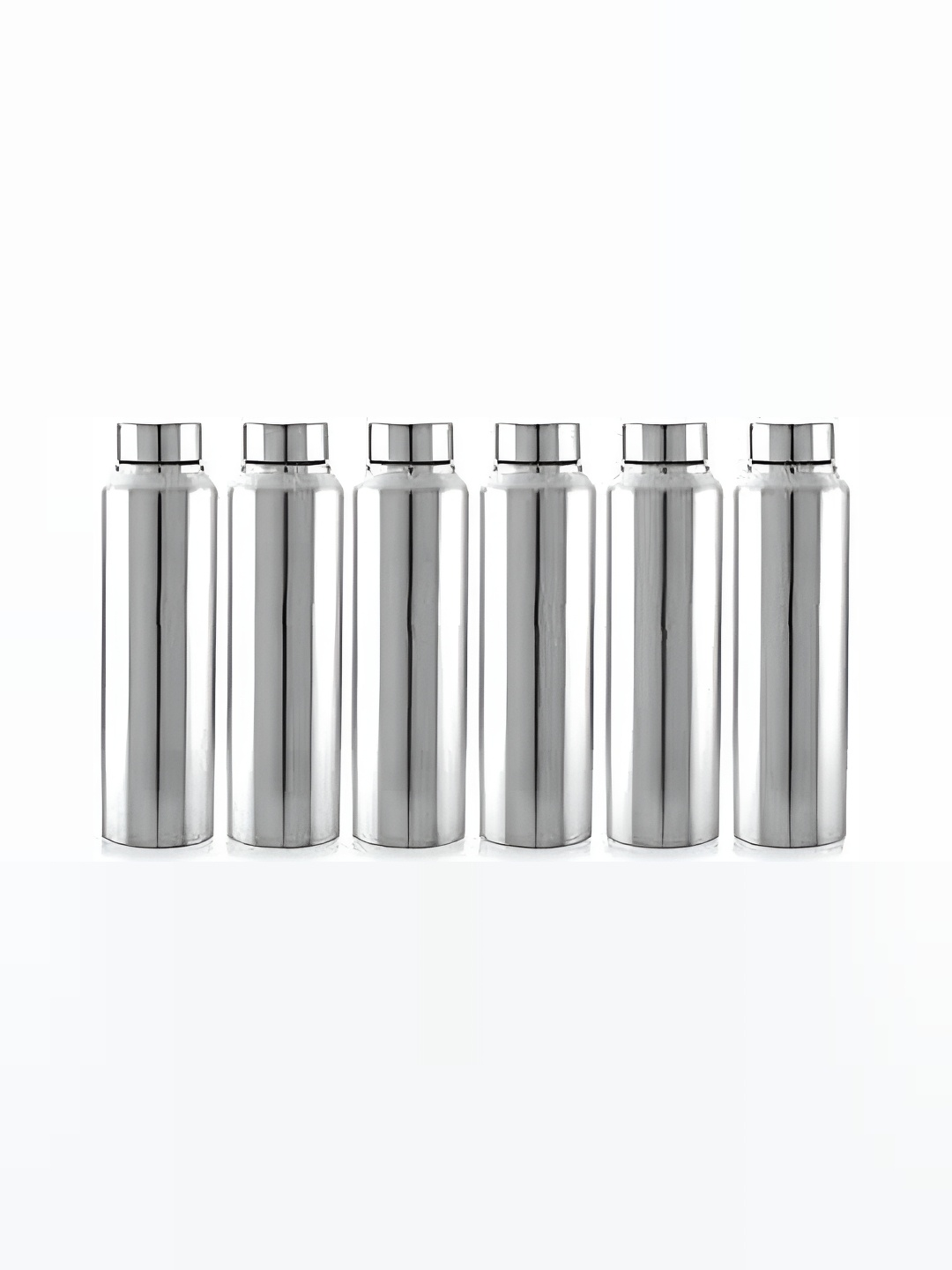 

STEEPLE Silver-Toned 6 Pieces Stainless Steel Solid Water Bottle