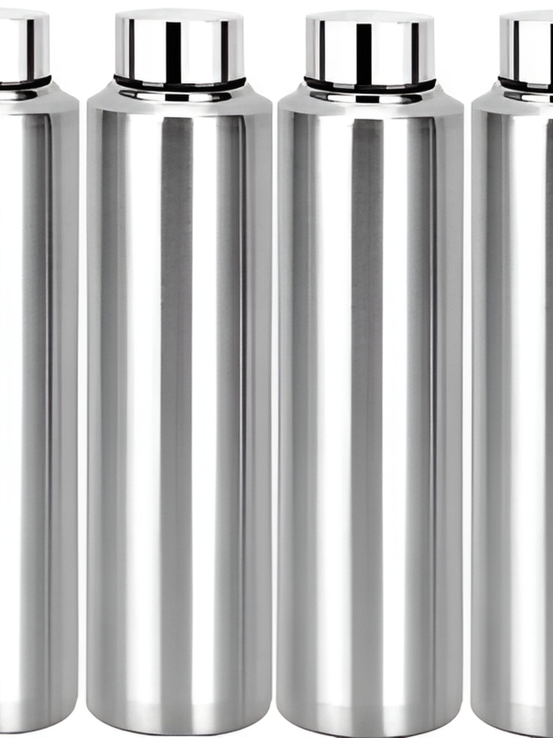 

STEEPLE Silver-Toned 4 Pcs Stainless Steel Water Bottle 1 ltr