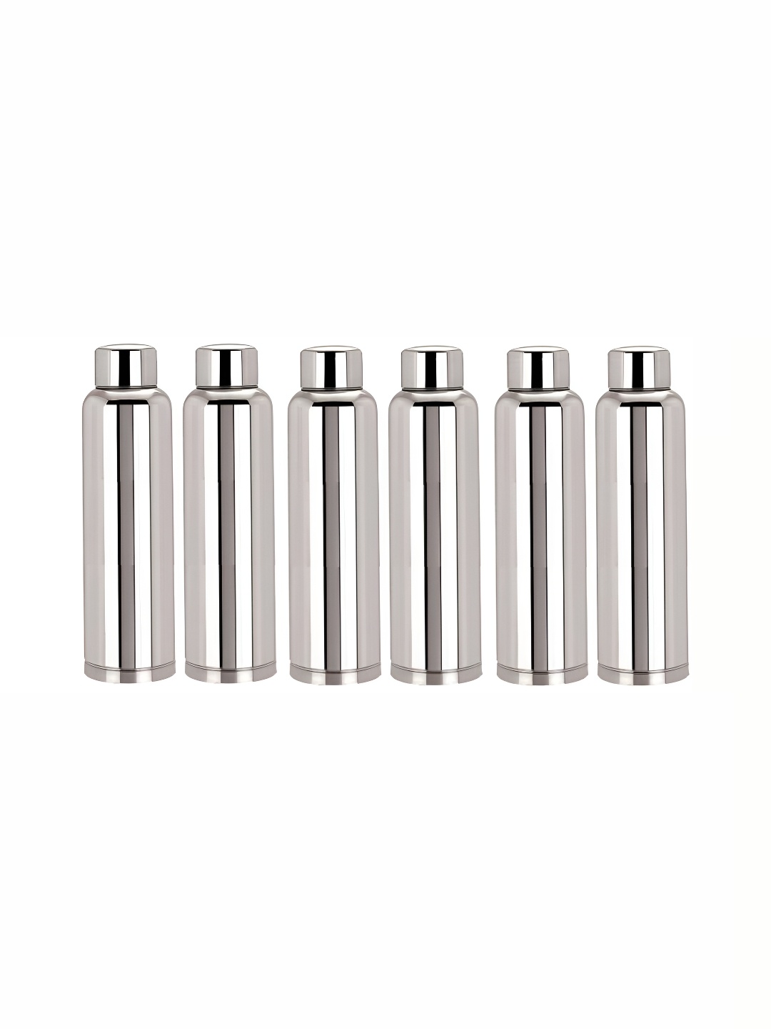 

STEEPLE Silver-Toned 6 Pieces Stainless Steel Solid Water Bottle