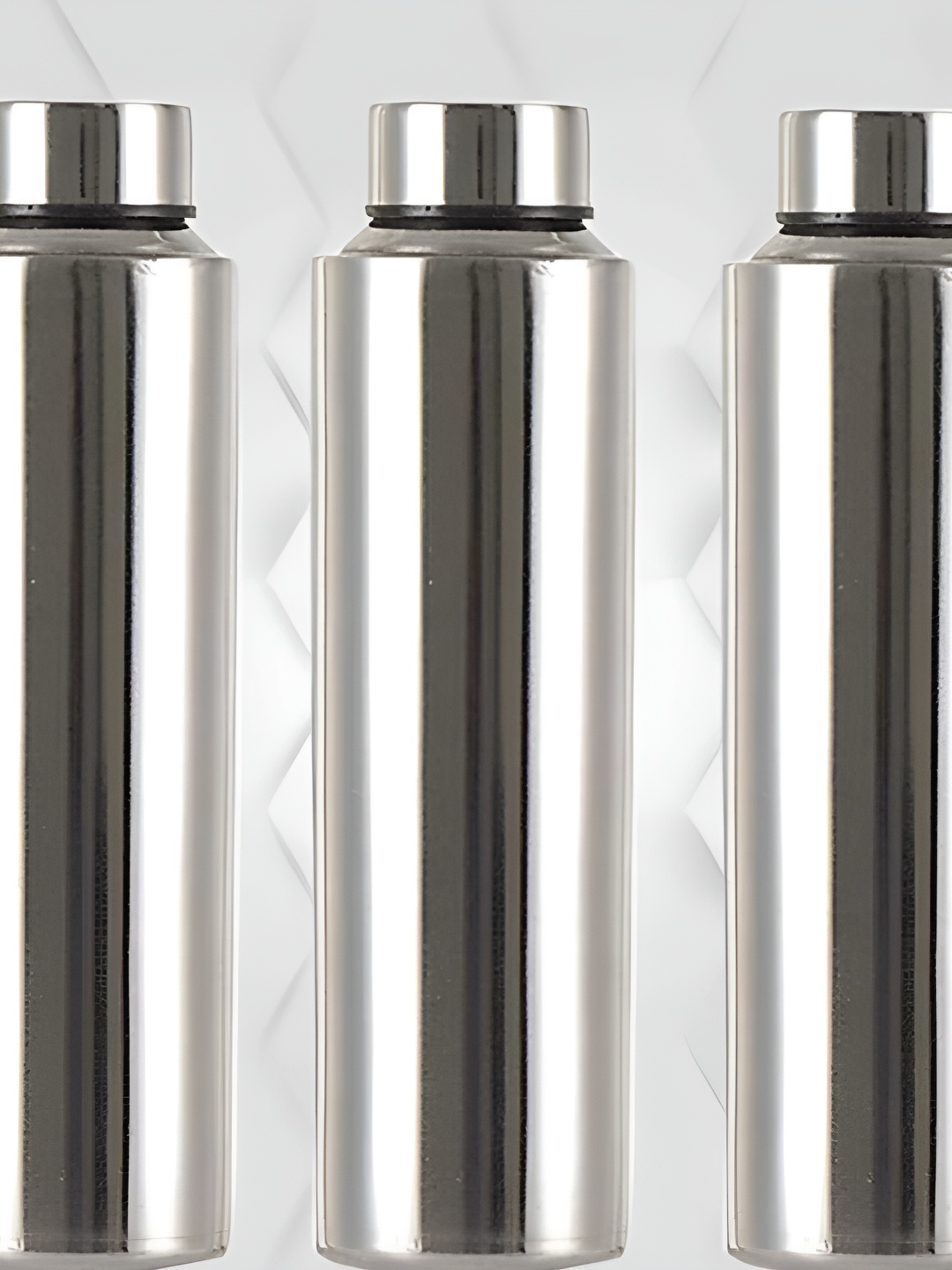 

STEEPLE Silver-Toned 3 Pieces Stainless Steel Water Bottles 1 L Each