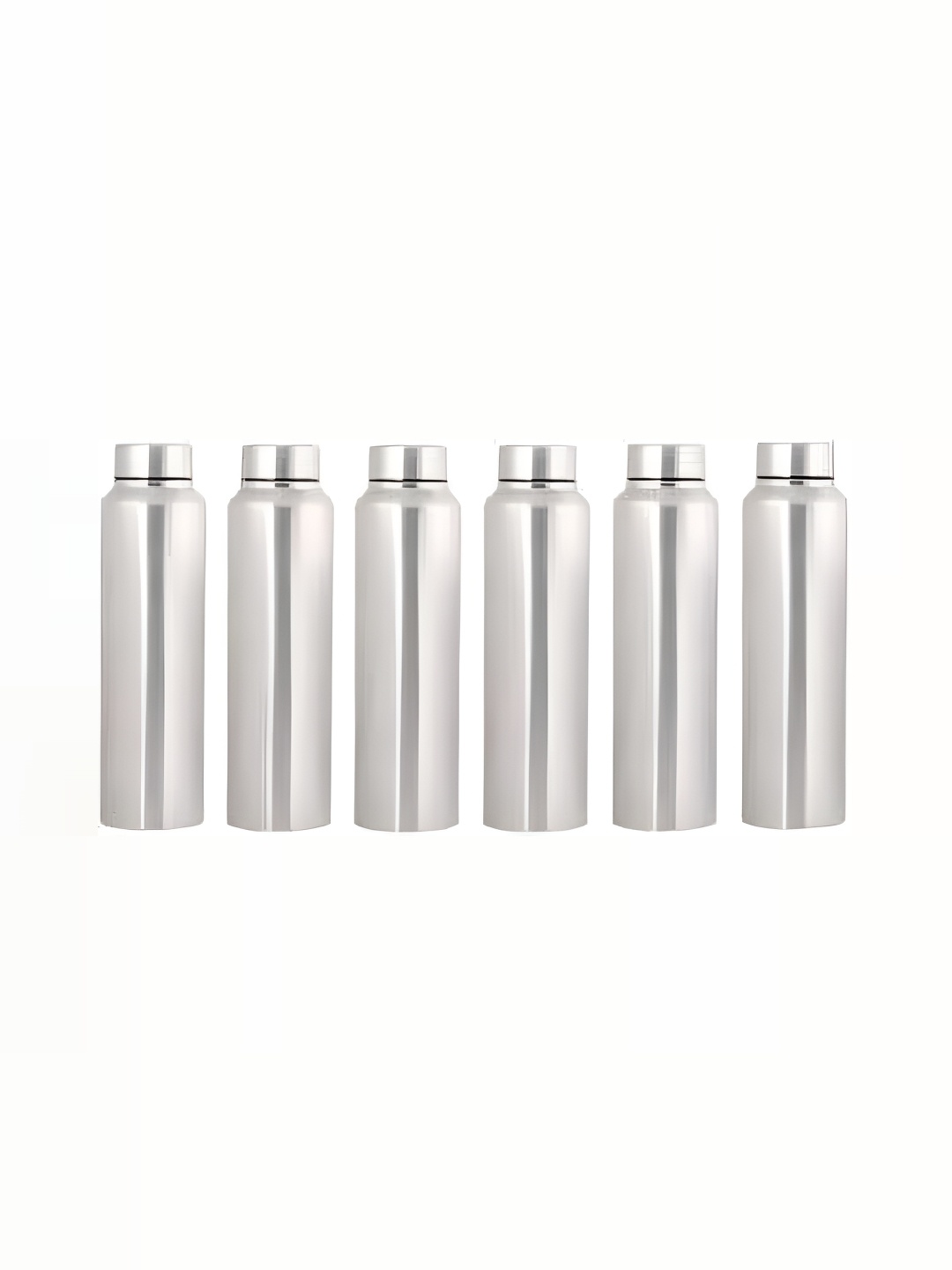 

STEEPLE Silver-Toned 6 Pieces Stainless Steel Water Bottle 1 Ltr