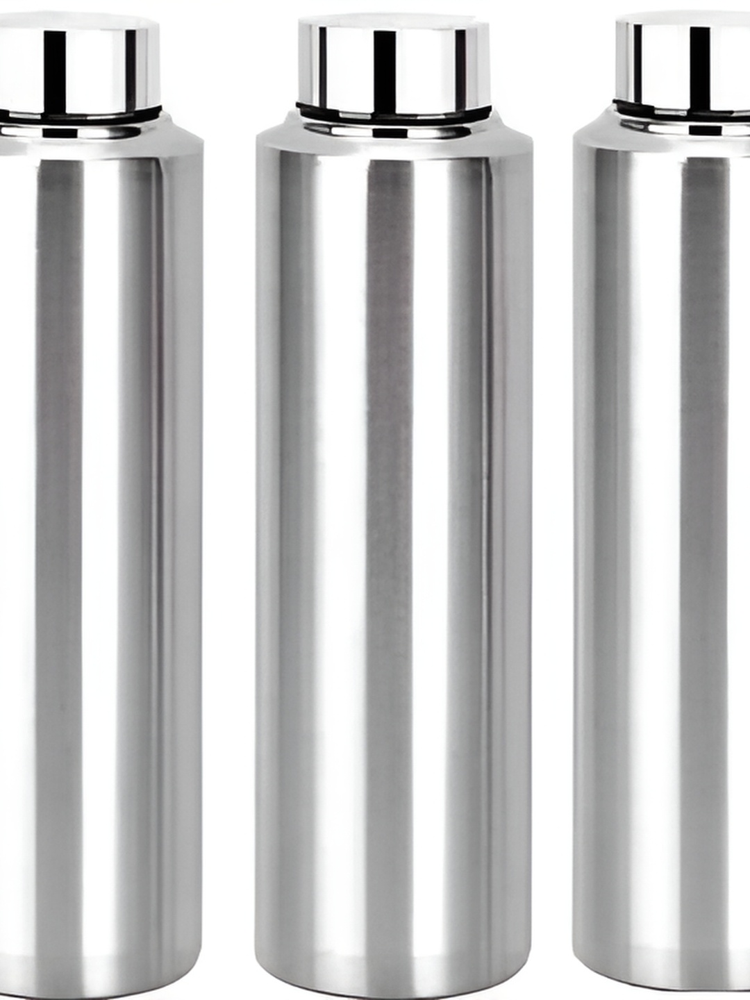 

STEEPLE Silver-Toned 3 Pieces Stainless Steel Solid Water Bottle 1 L