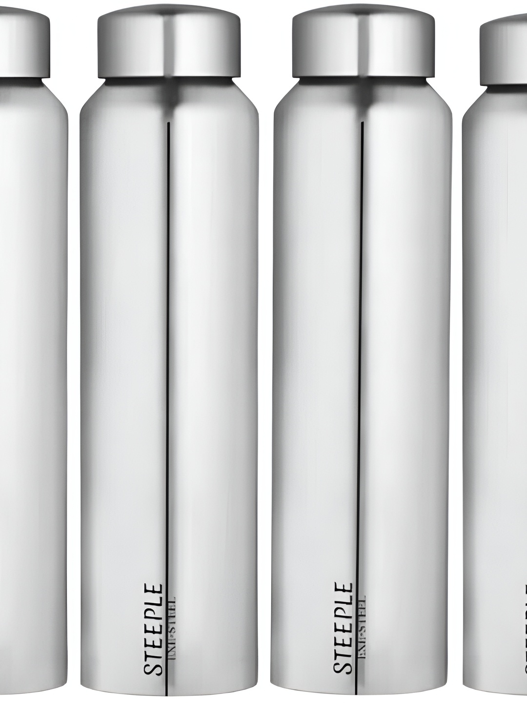 

STEEPLE Silver-Toned 4 pieces Stainless Steel Solid Water Bottle 1 L
