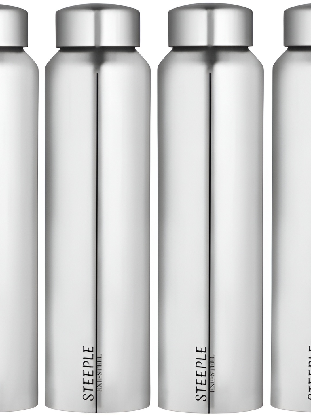 

STEEPLE Silver Toned 6 Pieces Stainless Steel Water Bottles 1 L Each