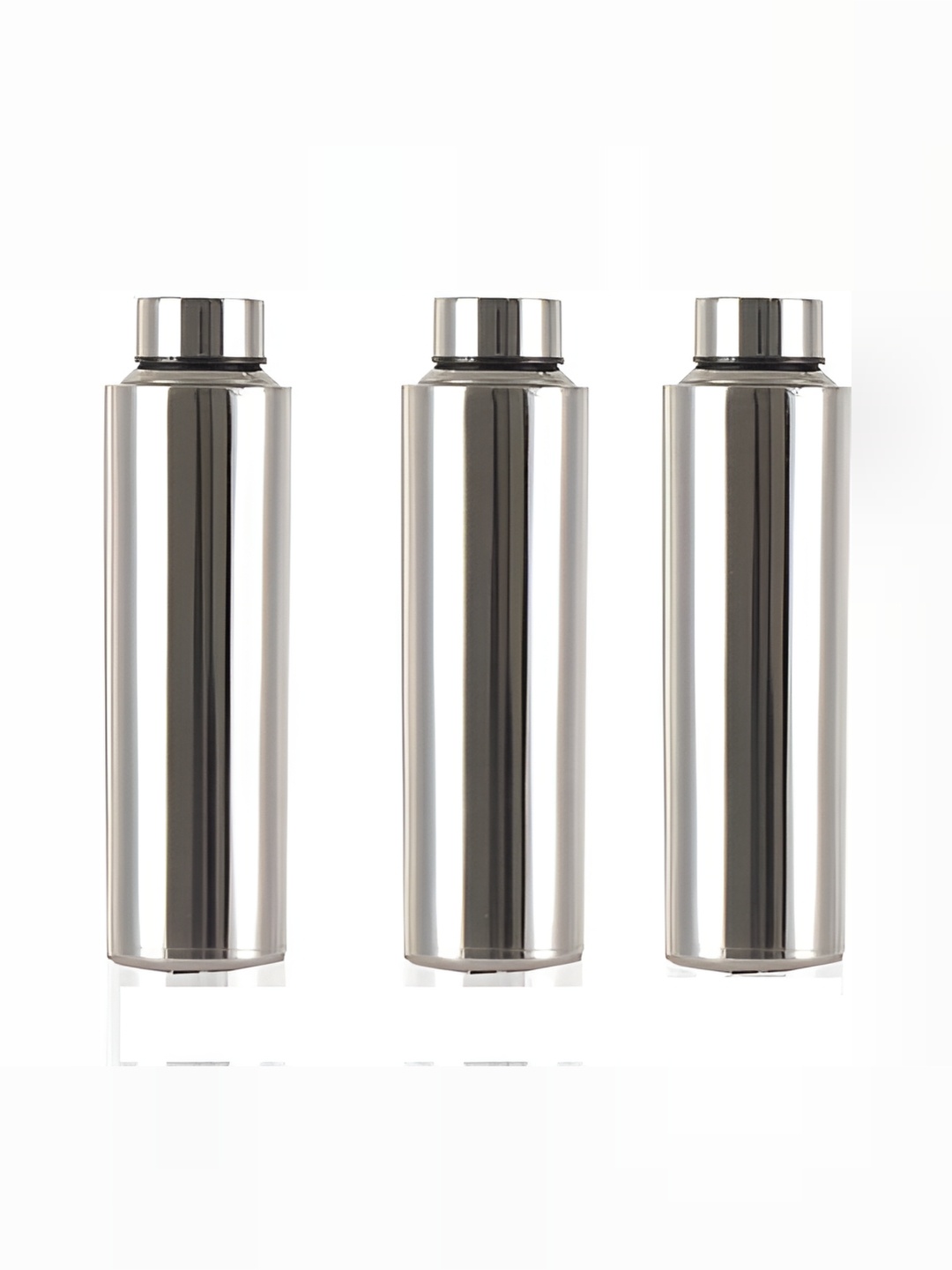 

STEEPLE Silver Toned 3 Pieces Stainless Steel Water Bottles 1 L Each