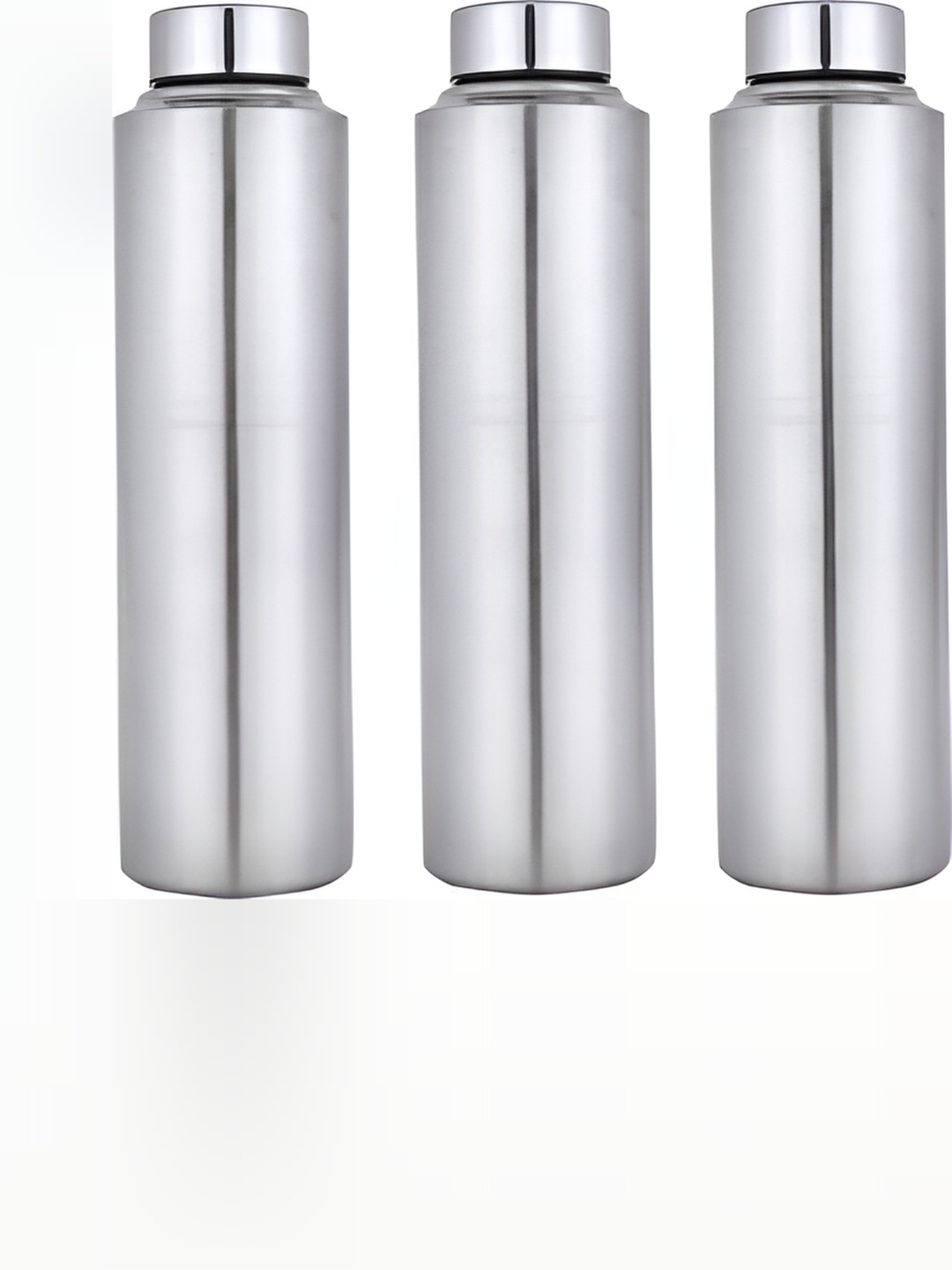 

STEEPLE Silver-Toned 3 Pcs Stainless Steel Water Bottle 1 Ltr