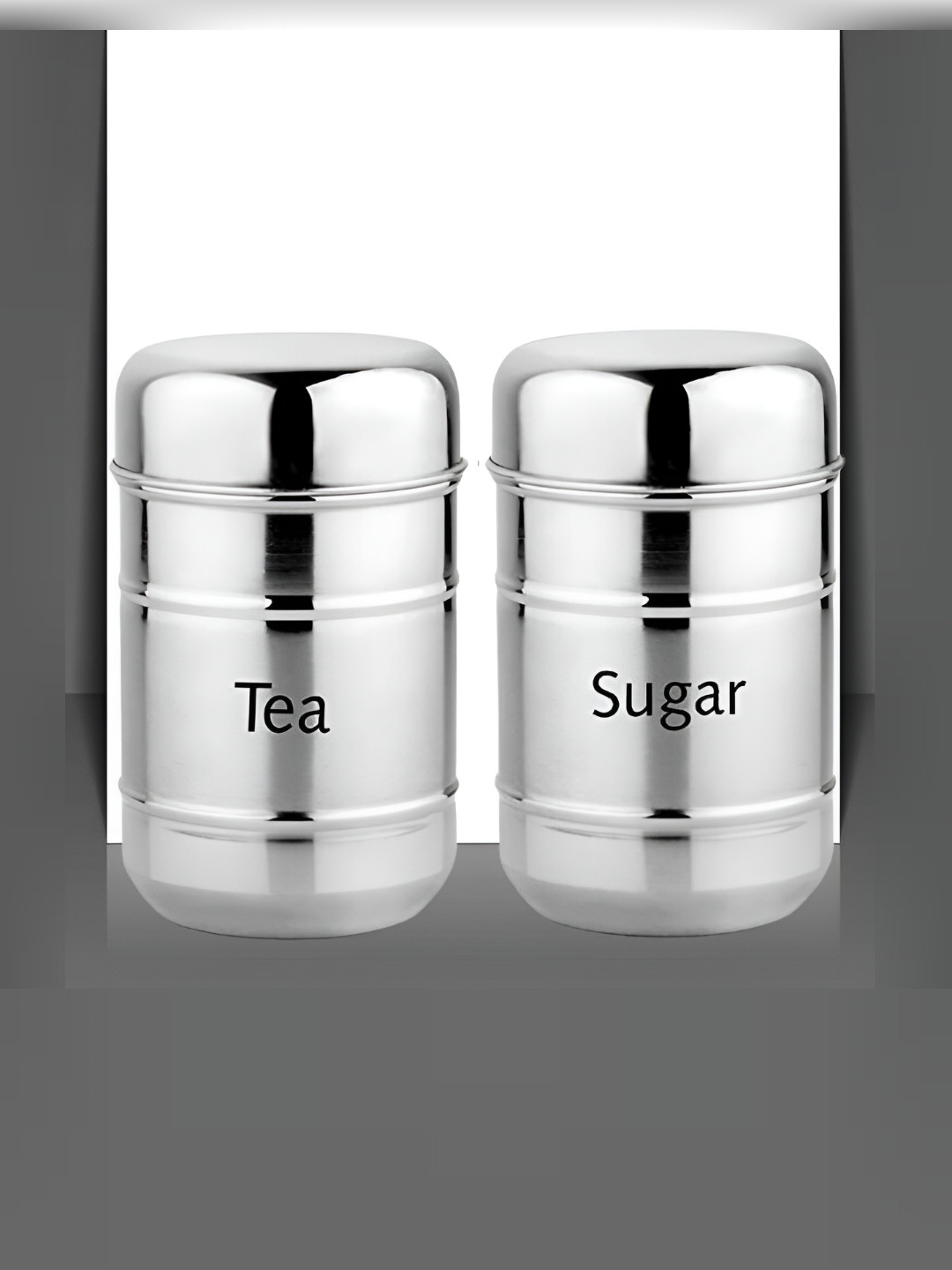 

STEEPLE Silver-Toned 2 Pieces Stainless Steel Dishwasher Safe Food Containers 800 ml Each