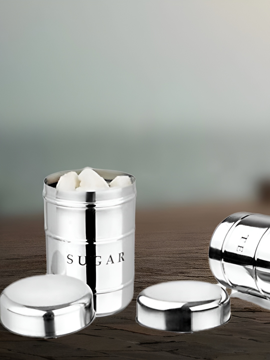 

STEEPLE Silver-Toned 2 Pieces Stainless Steel Dishwasher Safe Food Containers 800 ml Each