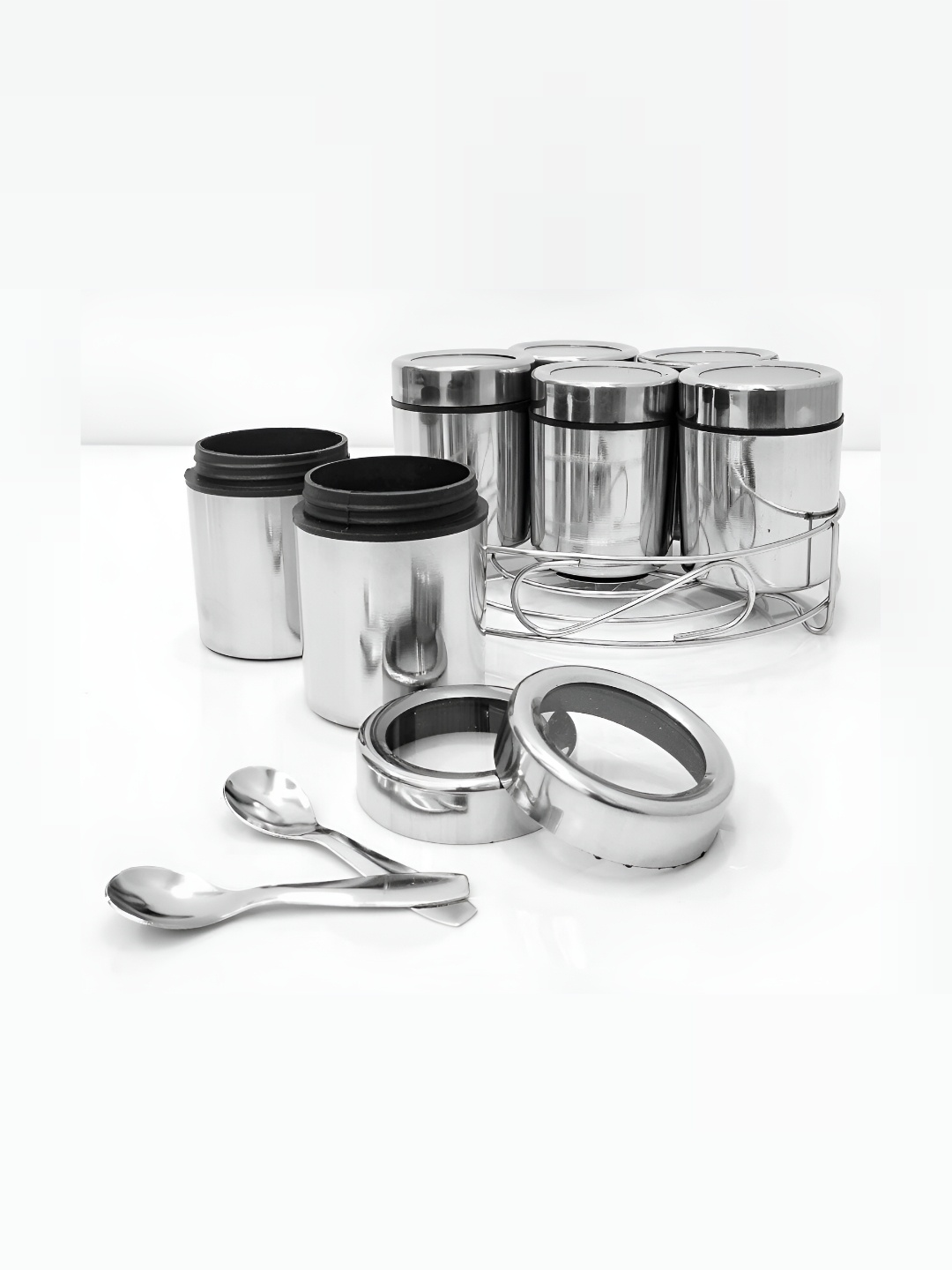 

STEEPLE Silver-Toned Stainless Steel Dishwasher Safe Food Container 1.3 L