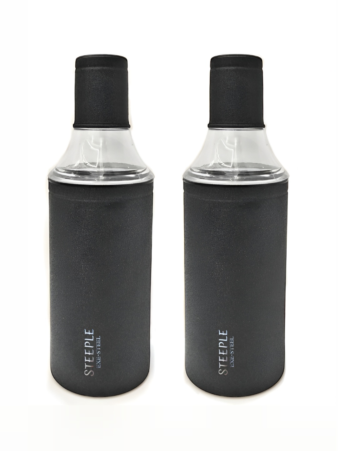 

STEEPLE Black 2 Pieces Stainless Steel Dishwasher Safe Oil Dispenser 1L
