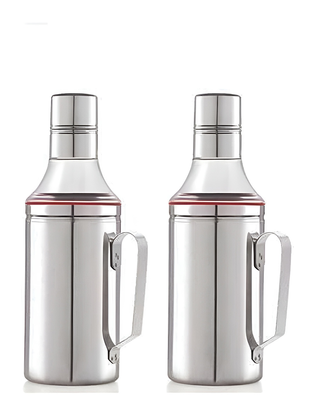 

STEEPLE Silver-Toned 2 Pieces Stainless Steel Dishwasher Safe Oil Dispenser 1L