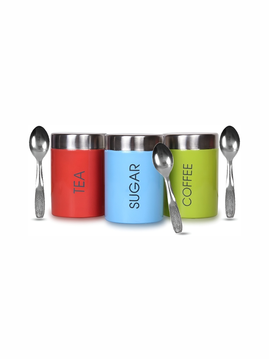

STEEPLE Red & Blue 3 Pieces Stainless Steel Dishwasher Safe Food Containers 800 ml Each