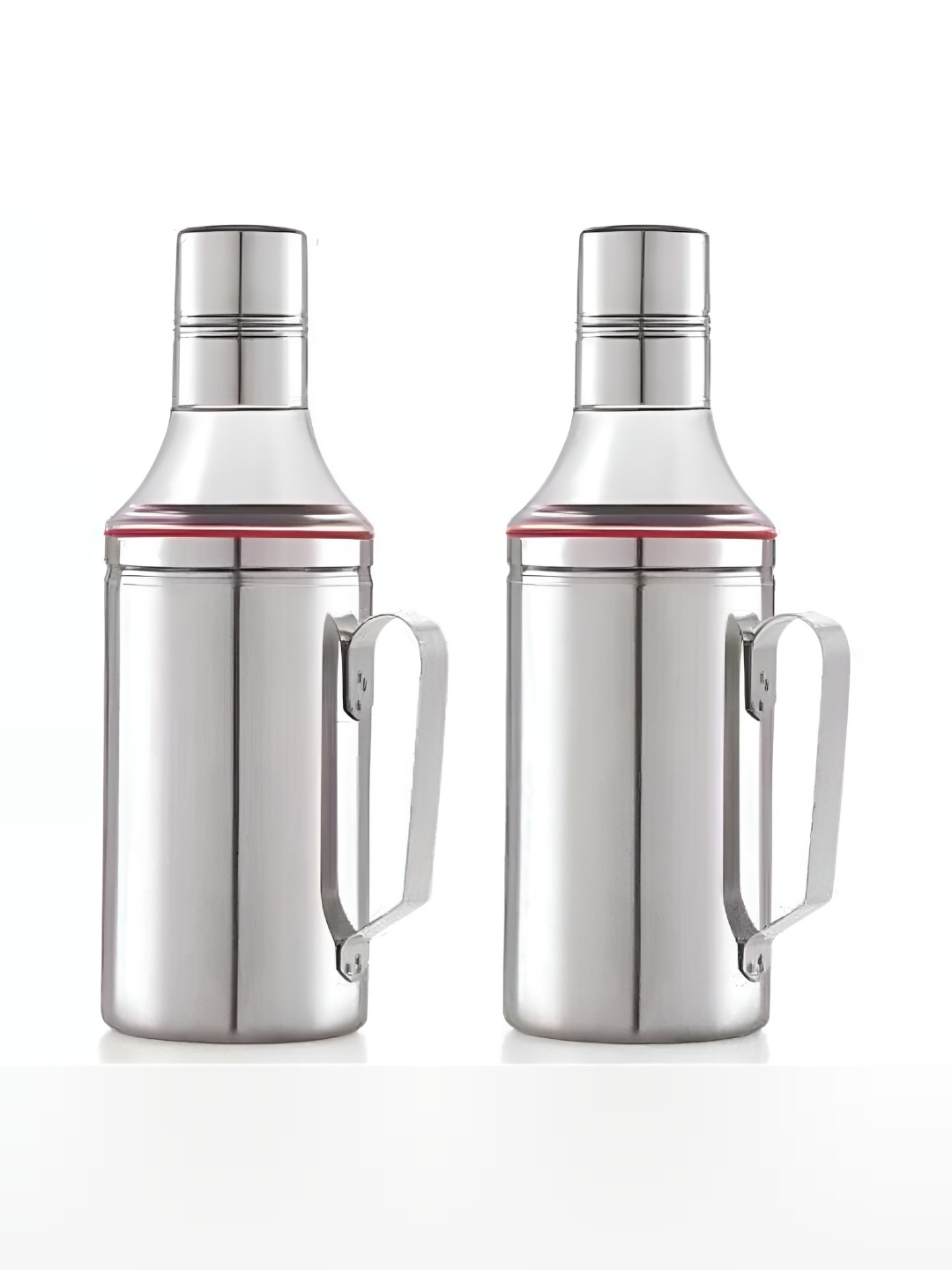 

STEEPLE Silver-Toned 2 Pieces Stainless Steel Dishwasher Safe Oil Dispenser 1l
