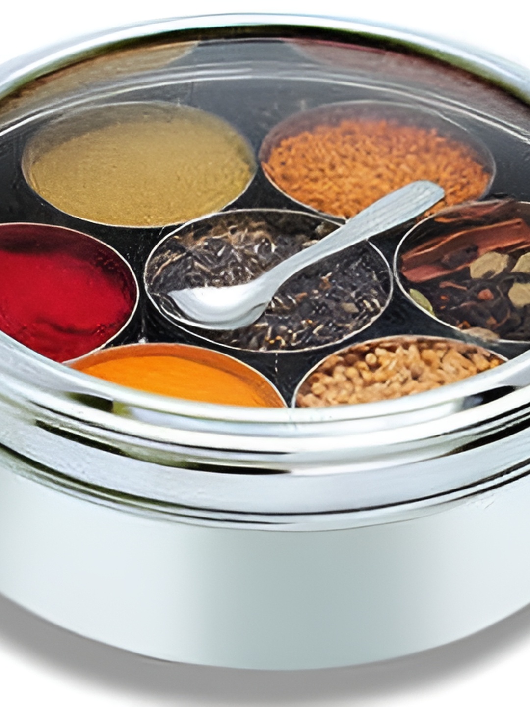 

STEEPLE Transparent 7 Pieces Rust Proof Stainless Steel Spice Box