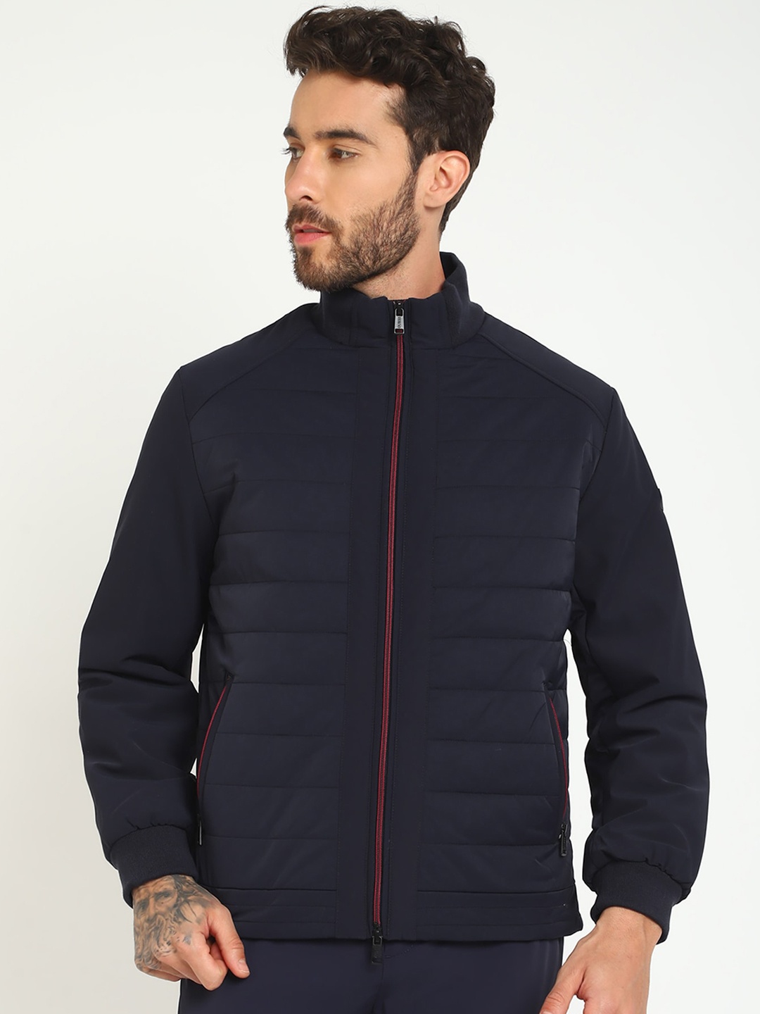 

GUESS Mock Collar Padded Jacket, Blue