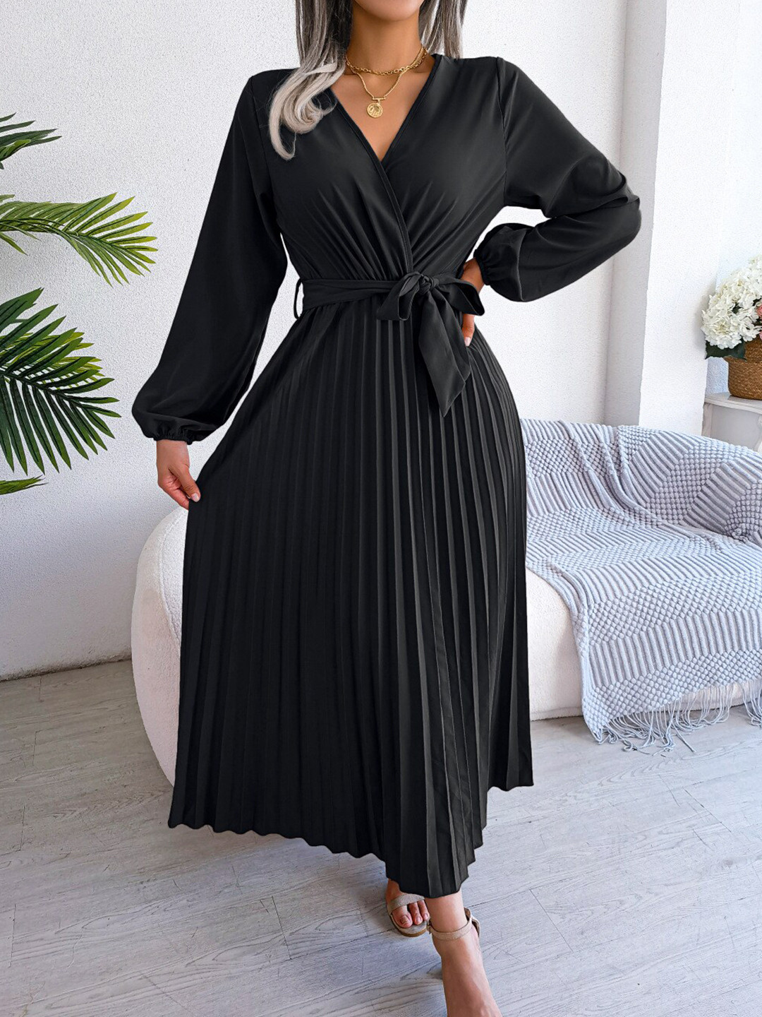 

StyleCast Chiffon Maxi Dress, Black