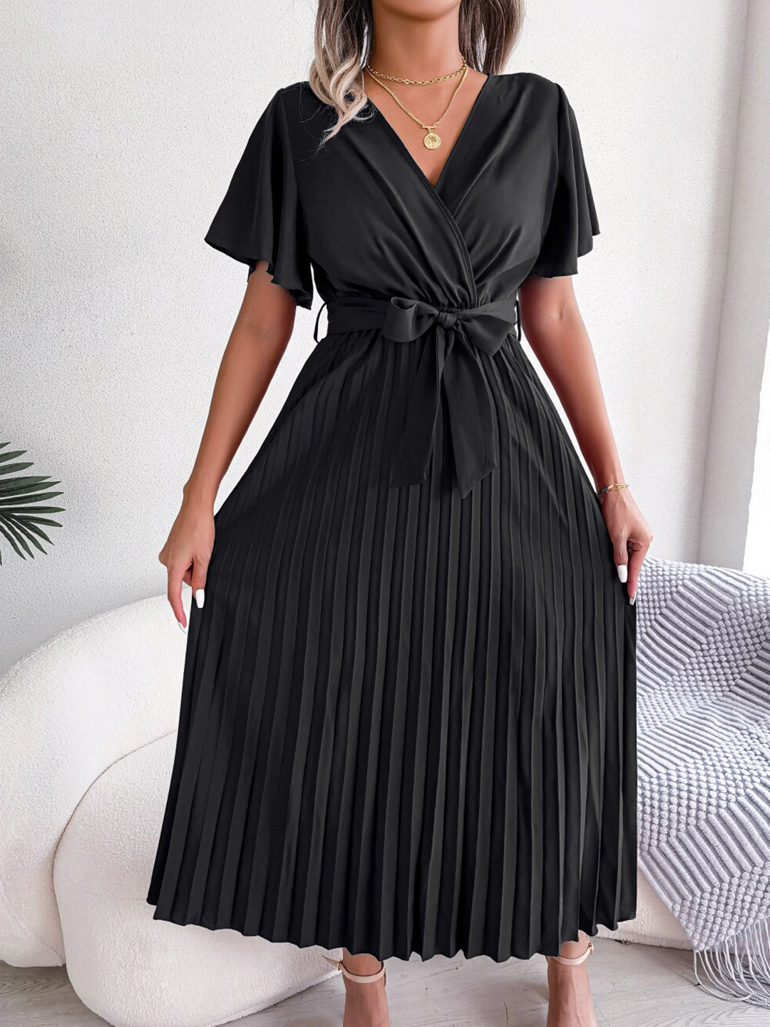 

StyleCast Chiffon Maxi Dress, Black