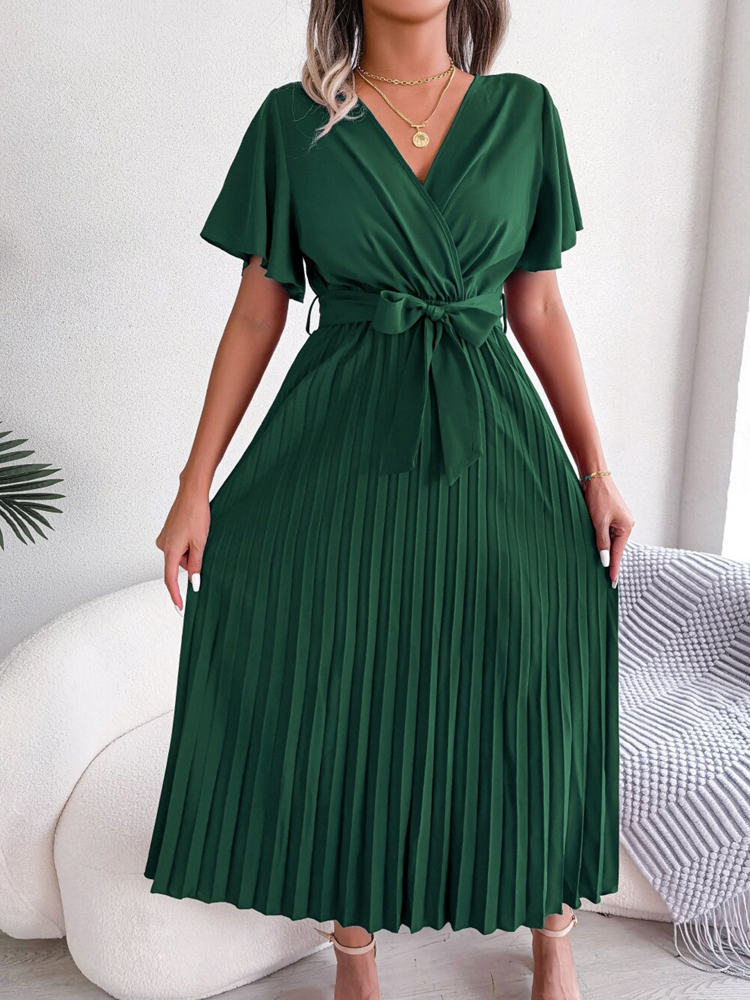 

StyleCast V-Neck Maxi Dress, Green