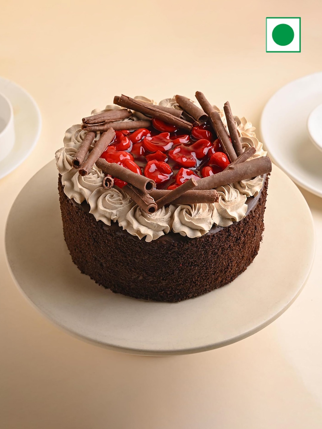 

Floweraura Black Forest Flavour Eggless Round Cake- 2Kg, Brown