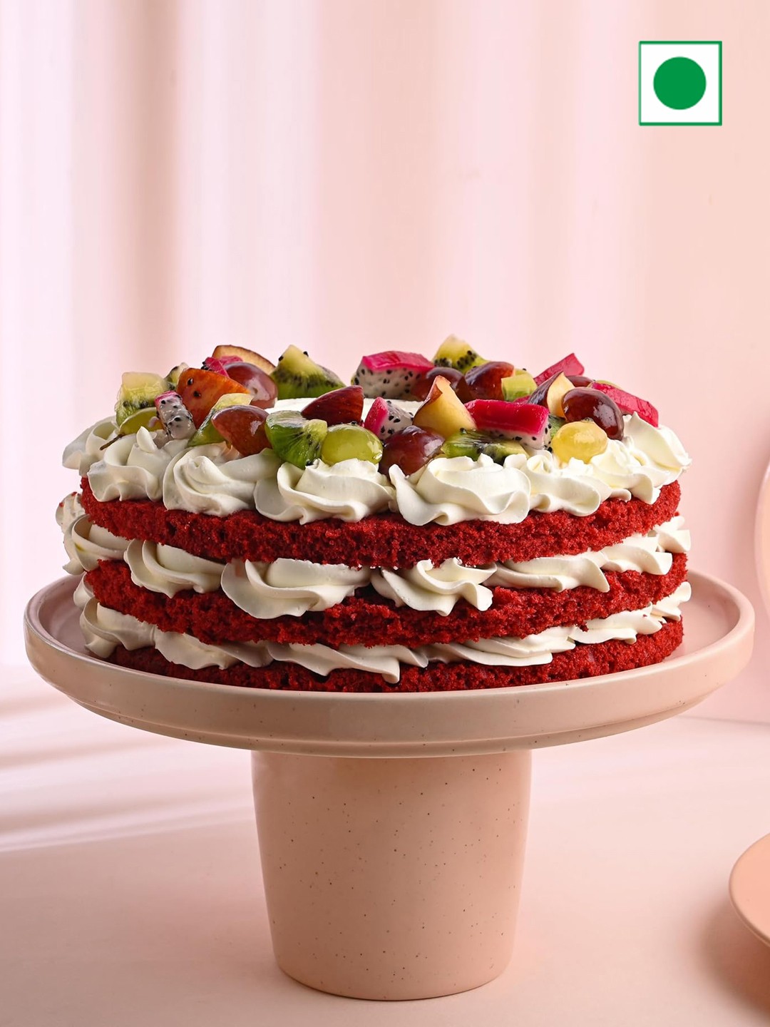 

Floweraura Red Velvet Flavor Eggless Round Cake-4Kg