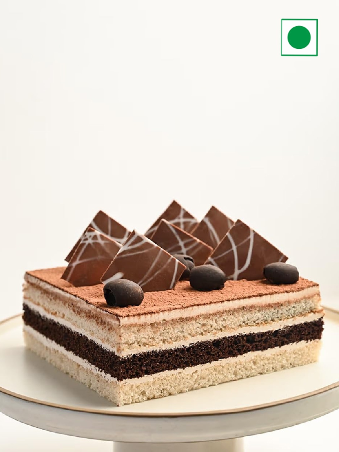 

Floweraura Coffee Flavour Eggless Square Cake-3Kg, Brown