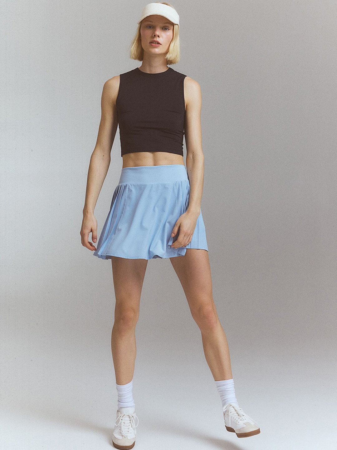 

H&M DryMove Pleated Tennis Skirt, Blue