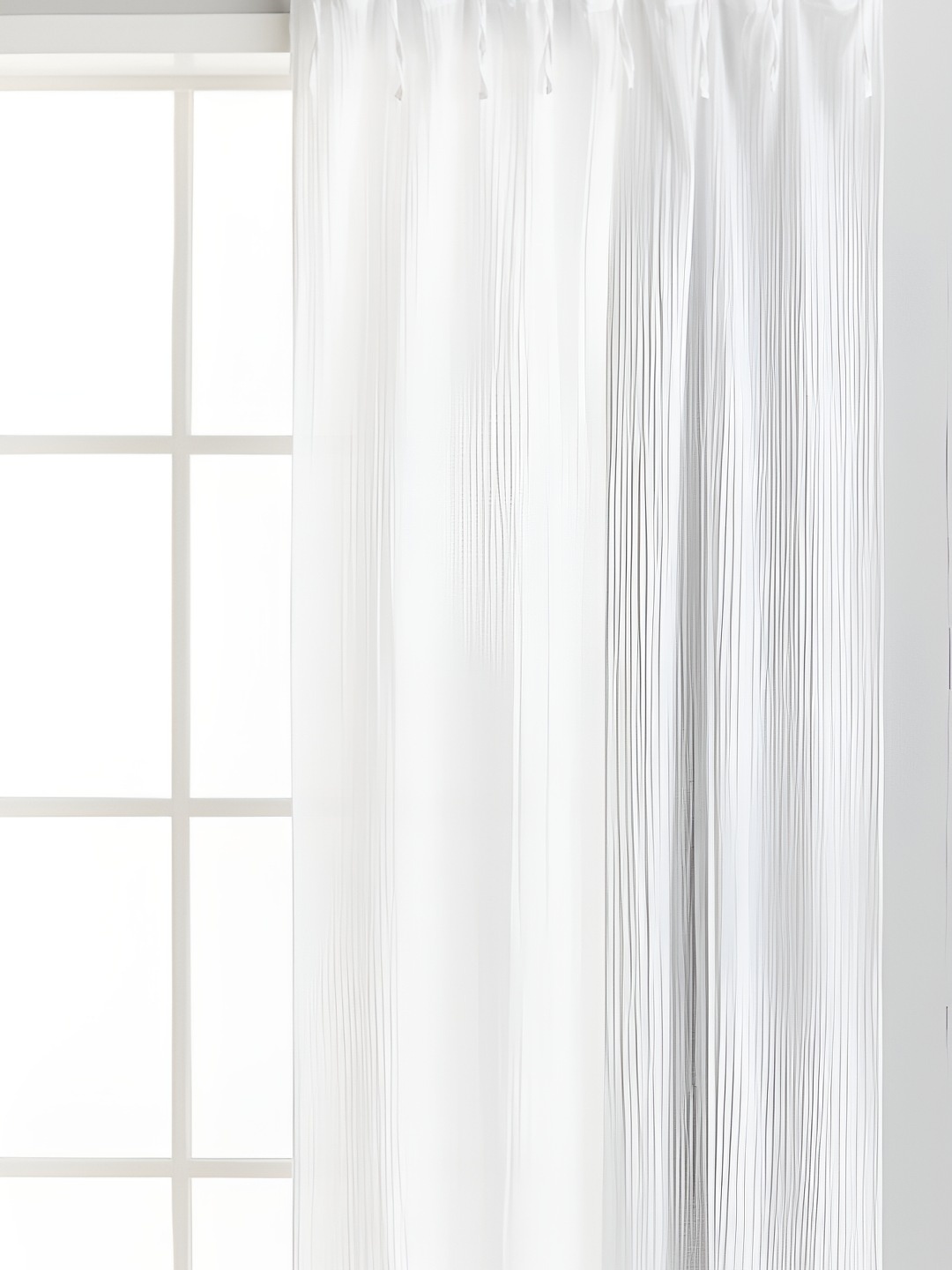 

H&M White Wide Cotton Muslin Curtain Length