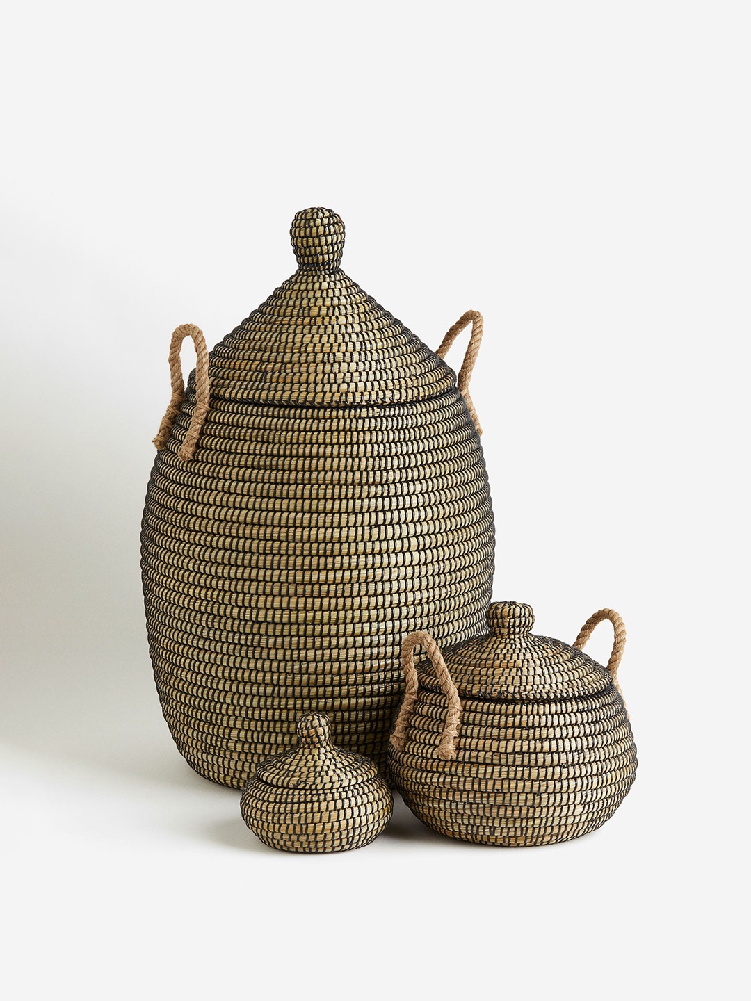 

H&M Black Small Lidded Storage Basket