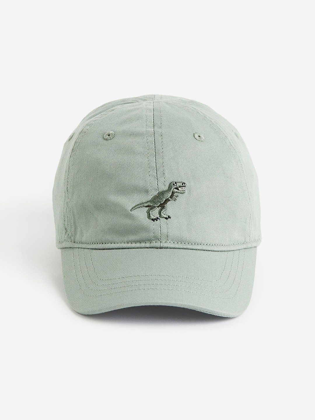 

H&M Boys Embroidered-Motif Cotton Cap, Green