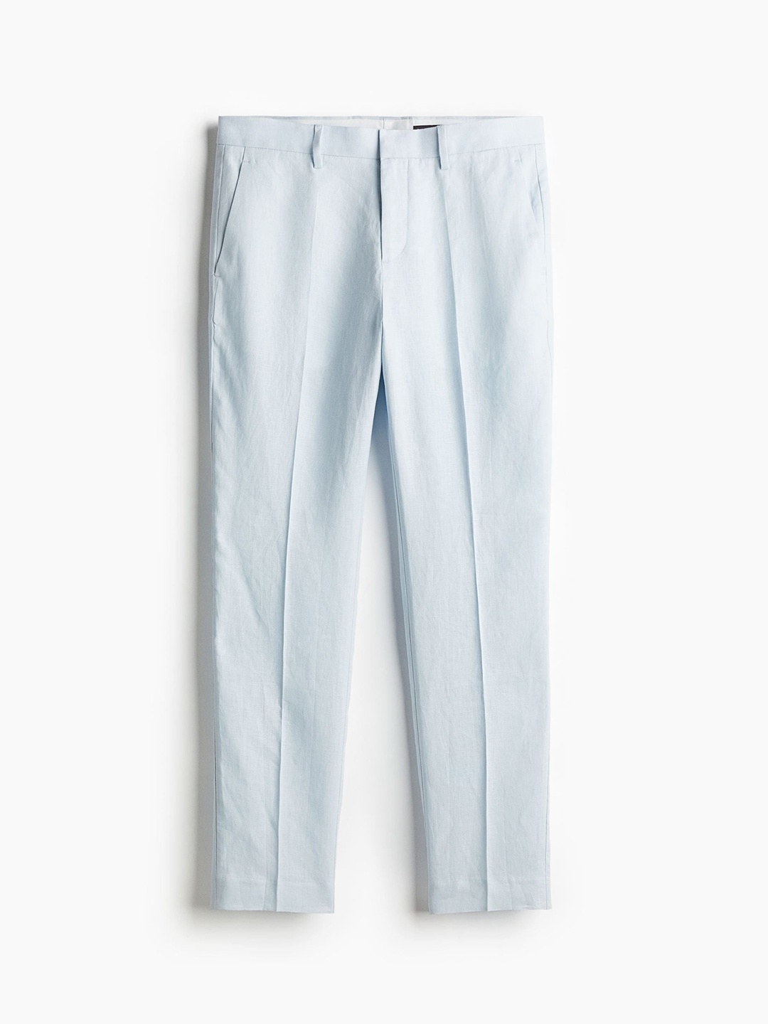 

H&M Men Slim Fit Linen Suit Trousers, Blue